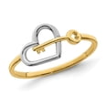 thumbnail image 1 of 14K Yellow Gold Key and Heart Ring, 1 of 4