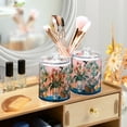 thumbnail image 3 of Yayeee 4 Pack Qtip Holder Bathroom Cotton Swab Canister with Lid Clear Dispenser Set, Vibrant Flowers, 3 of 6