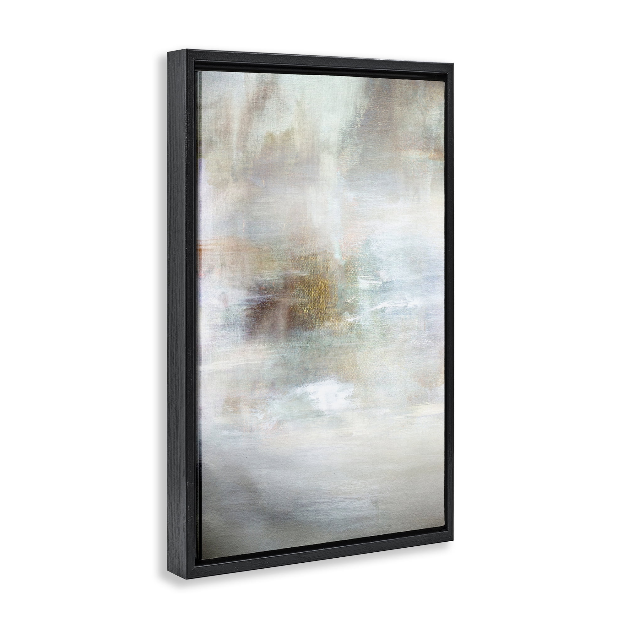 Stupell Industries Soft Haze of Subtle Light Black Framed Floater Canvas Wall Art, design by Hope Bainbridge