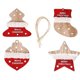 thumbnail image 3 of Charm Colgante navideño YONGSHENG de madera color rojo caqui, 3 of 4