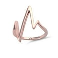 thumbnail image 3 of 925 Sterling Silver Platinum Plated Rose Gold Plated Heartbeat Women Valentines Day Gifts Ring, 3 of 4