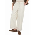 thumbnail image 1 of Pantalones Vaqueros Estilo Barril para Mujer, Informales, Anchos, Elásticos, de Tiro Medio, Estilo Boyfriend, Y2k, Holgados, con Cordón. L, 1 of 8