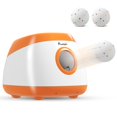 thumbnail image 1 of Automatic Dog Ball Launcher with 3 ETPU Balls, Adjustable 26-79ft Launch Distance, 5200mAh Rechargeable Battery, Orange Pet Fetch Toy for Medium and Large Dogs, Indoor & Outdoor Use, 1 of 7