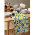 thumbnail image 6 of Lemon Table Runner Cotton Linen 108 Inch Holiday Dresser Scarves, Orange Yellow Fruit Botanical Green Leaves Summer Tablerunner for Kitchen Coffee Dining Bedroom Dinner Scarf Décor 13''x108'', 6 of 9