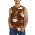 thumbnail image 1 of Fotbe Sloths Need More Coffee Men's Camiseta sin Mangas Estampada para Hombres, Playera Casual para Gimnasio, Entrenamiento, Playa-Medium, 1 of 7