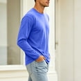 thumbnail image 6 of Drindf Men's Cotton Long Sleeve T Shirts Athletic Moisture Wicking Sports Tops Comfortable Crew Neck Basic Shirt Solid Color Casual Tshirt Top, 6 of 8