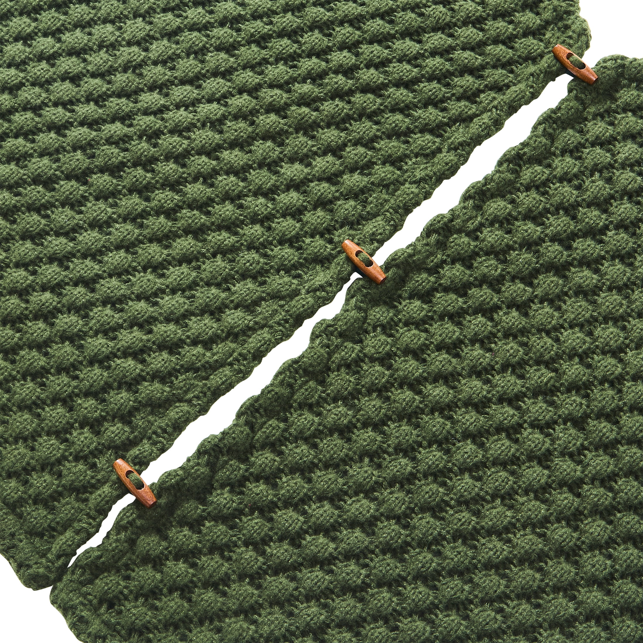 My Texas House Ralph Green Textured Knit Christmas Tree Skirt, 60"