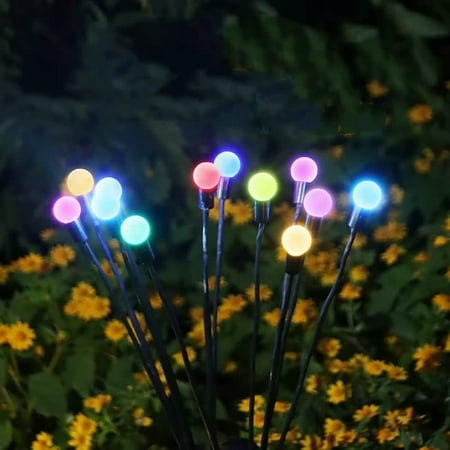 

Ausyst Lighting Solar Powered Glowworm Garden Light LED Solar Sphere Ground Plug Lamp Clearance