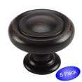 thumbnail image 1 of Cosmas® 7708ORB Oil Rubbed Bronze Cabinet Hardware Round Knob - 1-1/4" Diameter - 5 Pack, 1 of 1