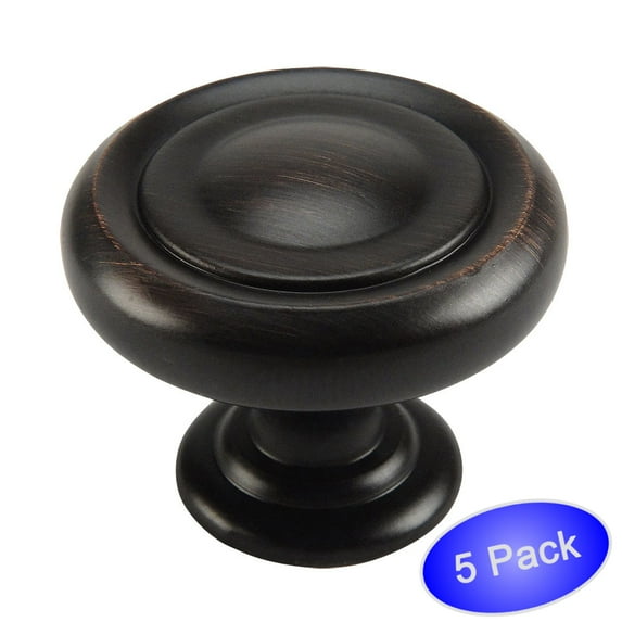 Cosmas® 7708ORB Oil Rubbed Bronze Cabinet Hardware Round Knob - 1-1/4" Diameter - 5 Pack
