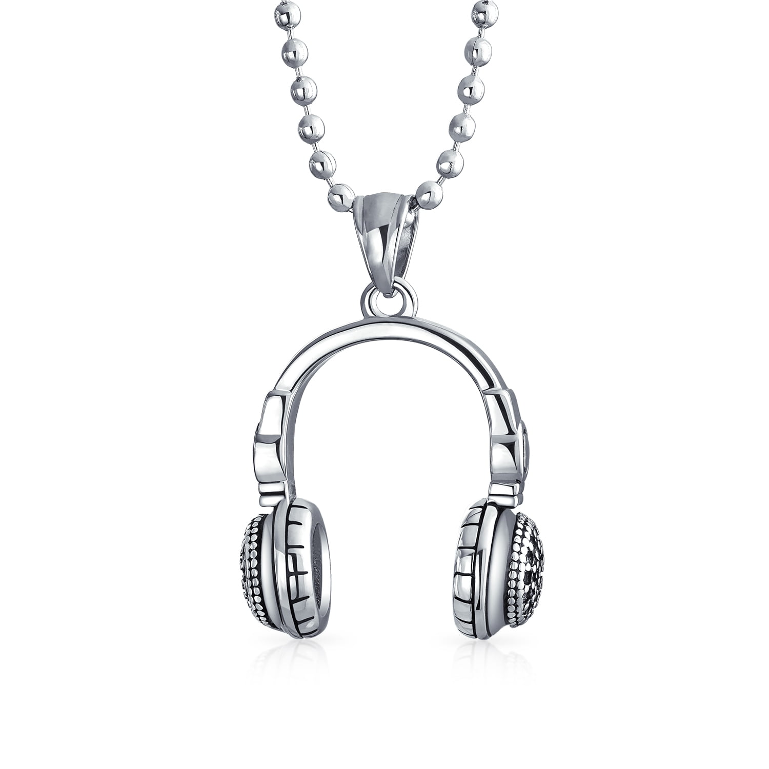 Necklace Pendant，Stainless Steel Gold Headphone Pendant European and American Male and Female Students Fashion Simple Hip-hop Jewelry Original Simple Trendy 
