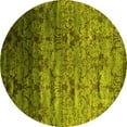 thumbnail image 1 of Ahgly Company Indoor Round Abstract Yellow Contemporary Area Rugs, 6' Round, 1 of 4