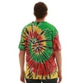 thumbnail image 3 of Whiskey & Oak Men’s Tie Dye T-Shirt – Crew Neck Tee Shirt (Tie Dye Rasta, Large), 3 of 3