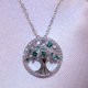 thumbnail image 5 of Collar Árbol de la Vida para Mujer June Birthsotne Perla Peridoto Azul, 5 of 5