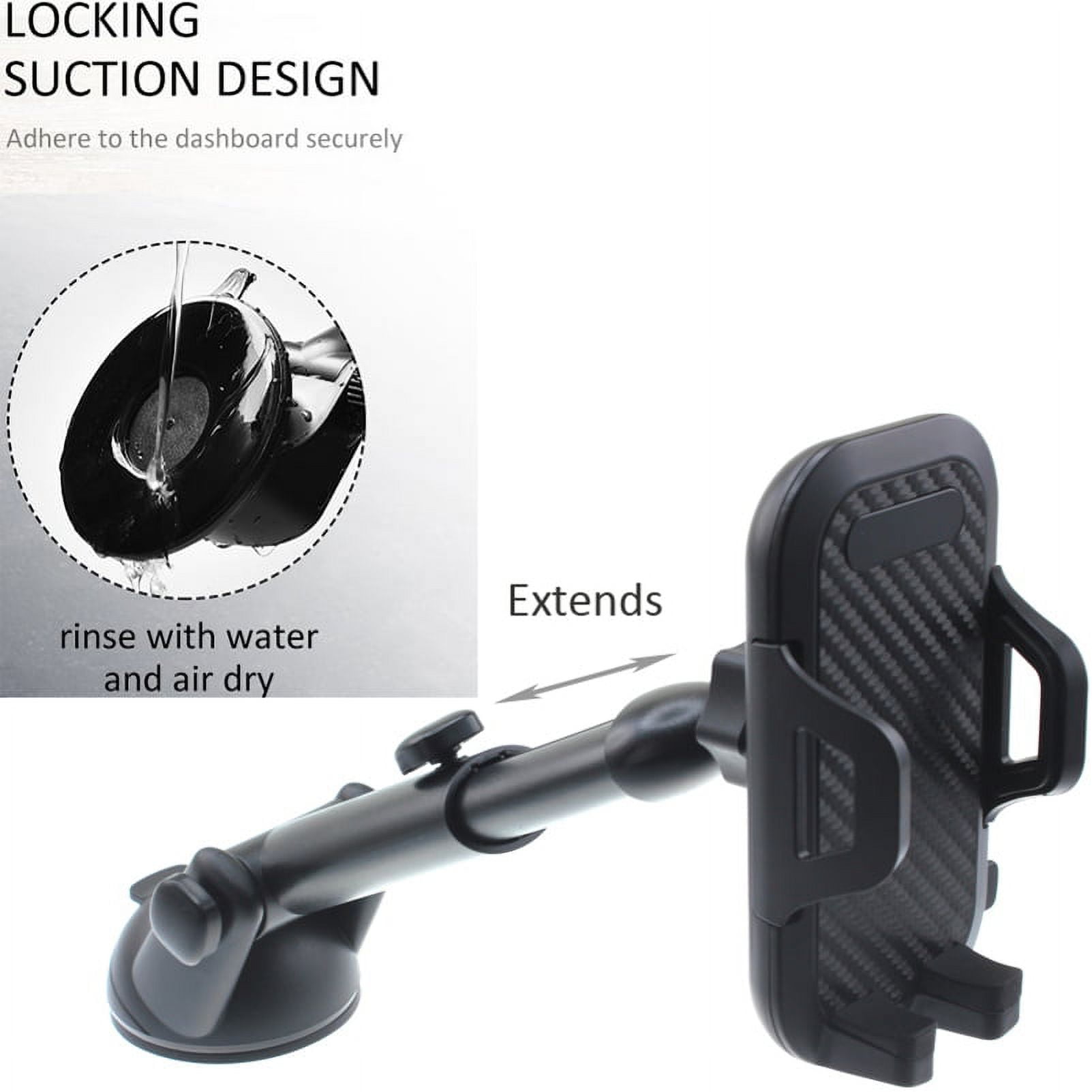 Car Mount for iPhone 12/Pro/Max/Mini/11/Pro/Max - Dash Windshield Holder Telescopic Cradle Swivel Dock Suction Stand R5L