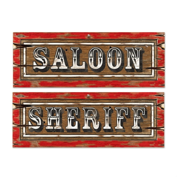 Beistle 53643 Saloon Sign Cutouts