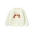 thumbnail image 1 of FOCUSNORM Chandail Tricoté pour Bébé Garçon Fille Sun Embroidery Col Rond Manches Longues Pull pour Automne Hiver, 1 of 9