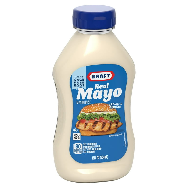 Kraft Real Mayo Creamy & Smooth Mayonnaise Squeeze, 12 fl oz 