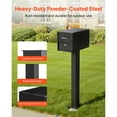 thumbnail image 4 of KFFKFF Steel Mailbox Post, 43 x 4 x 4 Inches, Durable In-Ground Mount with Powder-Coated Finish, Sturdy Metal Post Sleeve Kit for Outdoor Residential Use, Simple Installation, Black, 4 of 9