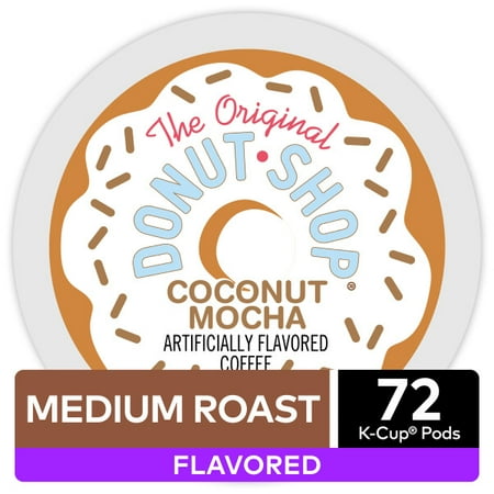 The Original Donut Shop Coconut Mocha Keurig K-Cup Coffee Pods, Medium Roast, Flavored, 72 Count (4 Packs of 18 K-Cups)