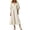 Beige, variant on ZHOGXU Women's Summer Dresses V Neck Puff Half Sleeve Maxi Dress Casual Sundress For Work,Red,M