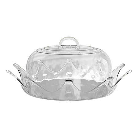 

Cake Stand with Dome Cover Multi Functional Serving Platter And Cake Plate Clear Cake Plate Server Display for Kitchen Cake Salad Platter Punch Bowl M