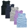 thumbnail image 2 of YTDSCS Kids Baby Boys Girls Summer Crewneck Tank Cotton Sleeveless Undershirts 2-7 Years Unisex Soft Solid Colors Vest, 2 of 7