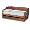 thumbnail image 2 of Baxton Studio Expandable Twin-to-King Daybed with Drawer Walnut Brown, 2 of 14
