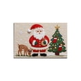 thumbnail image 1 of Navidad Alfombra de Puerta Multicolor Cristal Terciopelo Alfombra de Piso para Baño, Inodoro, Entrada de la Puerta, 1 of 6