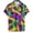 A-Dark Purple426, variant on Mens Floral Cherry Print Polo Shirt Short Sleeve Polo Neck Button Up Shirt Breathable Sweet Casual Polos