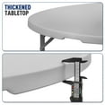 thumbnail image 6 of OSM 4Ft Round Folding Table, Indoor Outdoor Plastic Dining Card Table with Handle and Lock for Picnic Party Banquet Wedding, Grey, 6 of 8