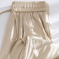thumbnail image 5 of Cagogo Women Plus Size Harem Pants Drawstring Flowy Casual Lounge Solid Loose Regular Fit Ankle Trousers Workout, Khaki 5XL, 5 of 5