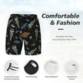 thumbnail image 3 of Naloa Space Rockets Print Men Swim Trunks with Compression Liner ,Board Shorts,Men's Swim Shorts with Drawstring and Elastic Waistband-X-Large, 3 of 6