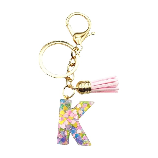 Precio reducido por tiempo limitado!Llavero Accesorios para bolso Accesorios lindos Llavero Damas Iniciales Llavero Bolso de mujer Colgante