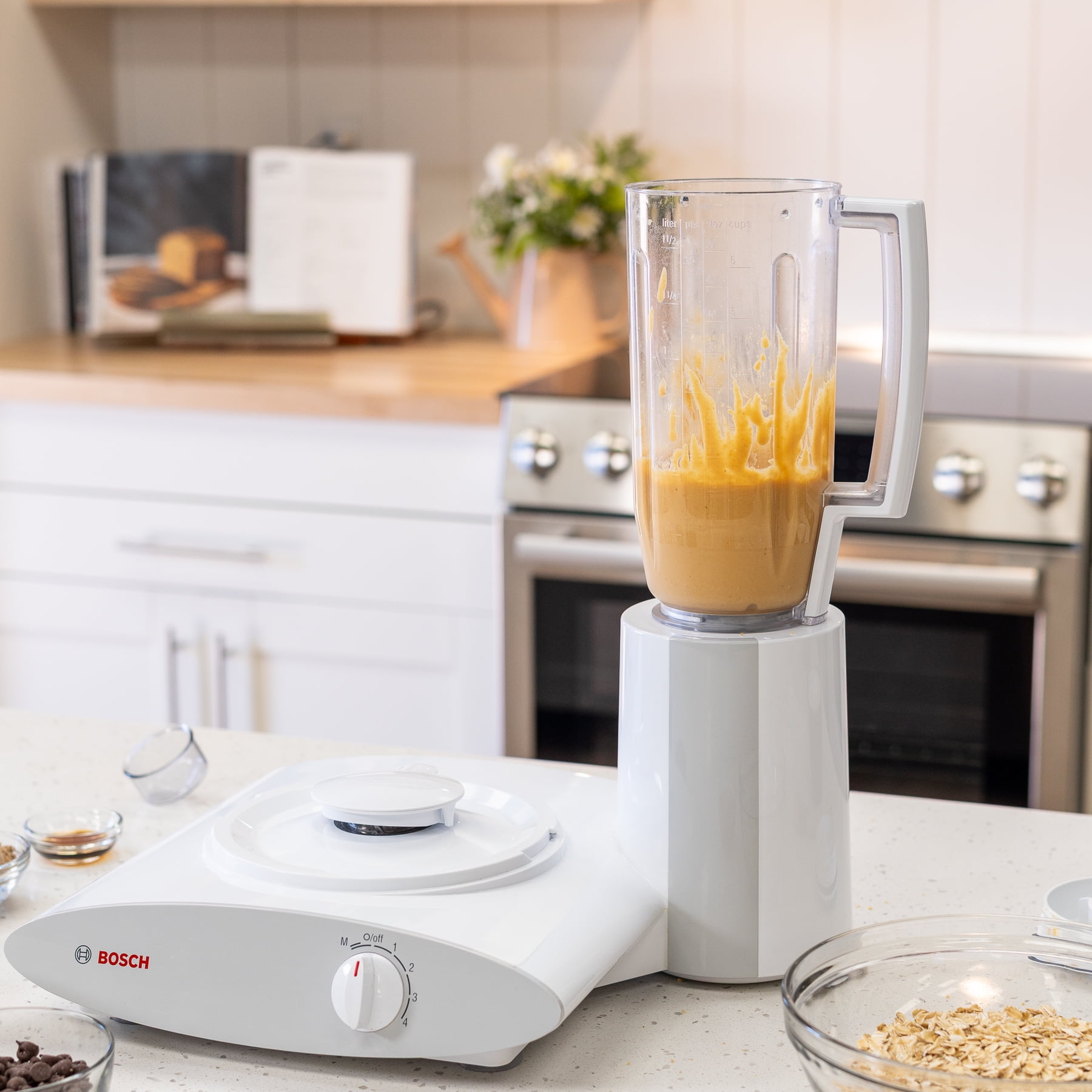 Bosch Blender Bundle - White Universal Plus Mixer, Dough Hook