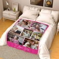 thumbnail image 4 of Custom Blanket with Photo Texts Personalized Blankets and Throws Customized Happy Birthday Gifts for Women Men Dad Mom Wife Husband Grandma Grandpa Sister Daughter Son Best Friend Blankets, 4 of 5