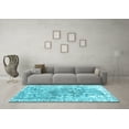 thumbnail image 3 of Ahgly Company Indoor Rectangle Abstract Light Blue Contemporary Area Rugs, 6' x 9', 3 of 4