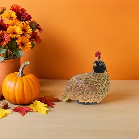 COOPHYA Realistic Multi-Color Turkey Figurine Resin Thanksgiving Table Centerpiece Decoration for Fall Home Decor