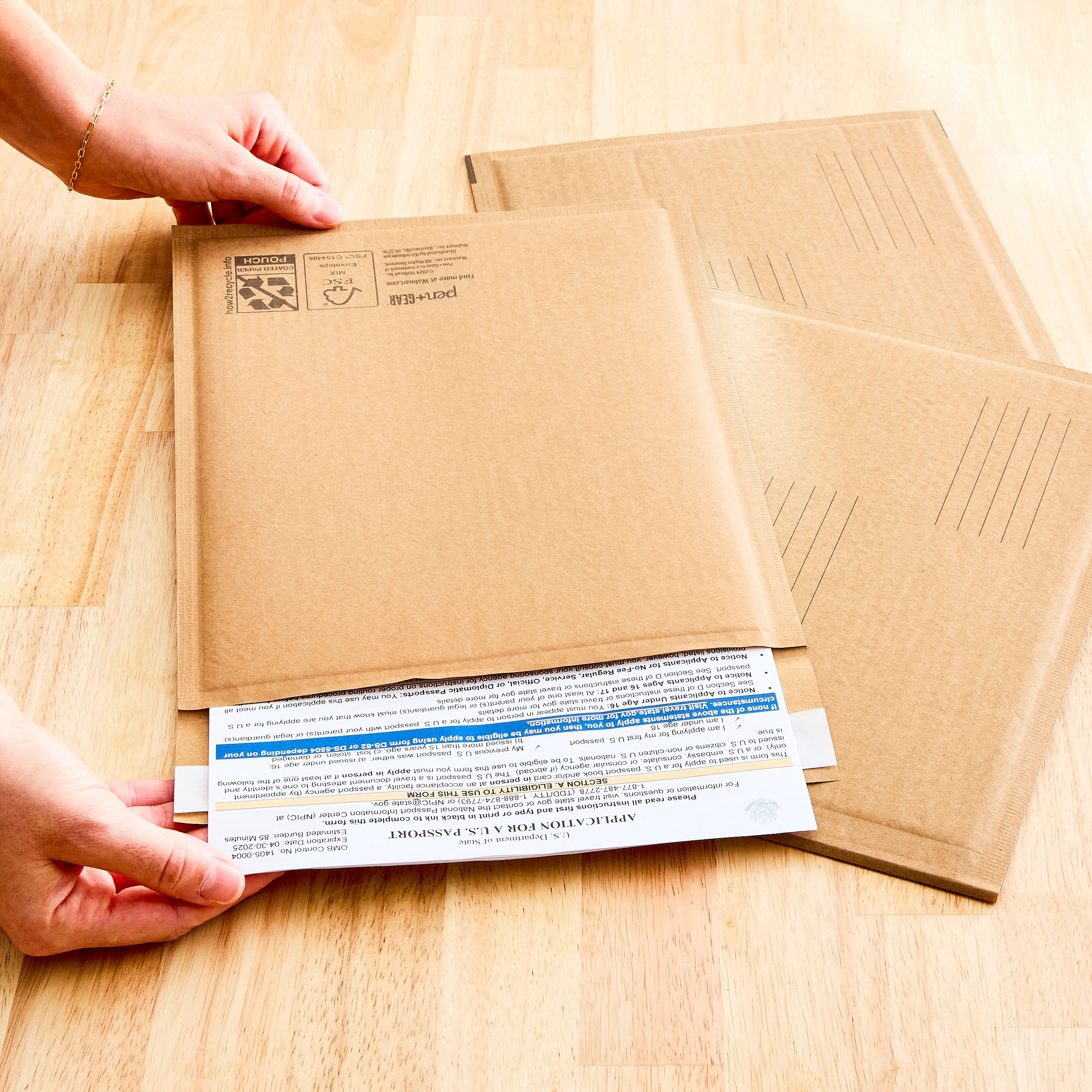 (20 pack) Pen+Gear Padded Paper Mailer, #2, 8.5 in x 11 in, Brown, 1 Count