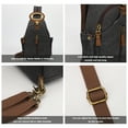 thumbnail image 7 of KL928 Canvas Sling Bag Backpack, Black Small Crossbody Shoulder Bag for Men Women Travel Daypack, 7 of 7