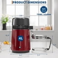 thumbnail image 2 of Machine de Distillation d'Eau de Comptoir en Acier Inoxydable 4 L 1 Gallon 750 W Purificateur d'Eau Distillée pour la Maison avec Récipient en Verre Rouge, 2 of 9
