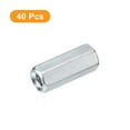 thumbnail image 3 of 40pcs M5x8x20mm Coupling Nuts - Galvanized Carbon Steel Hex Threaded Rod Coupler for Furniture, Electronic, Industrial, 3 of 5