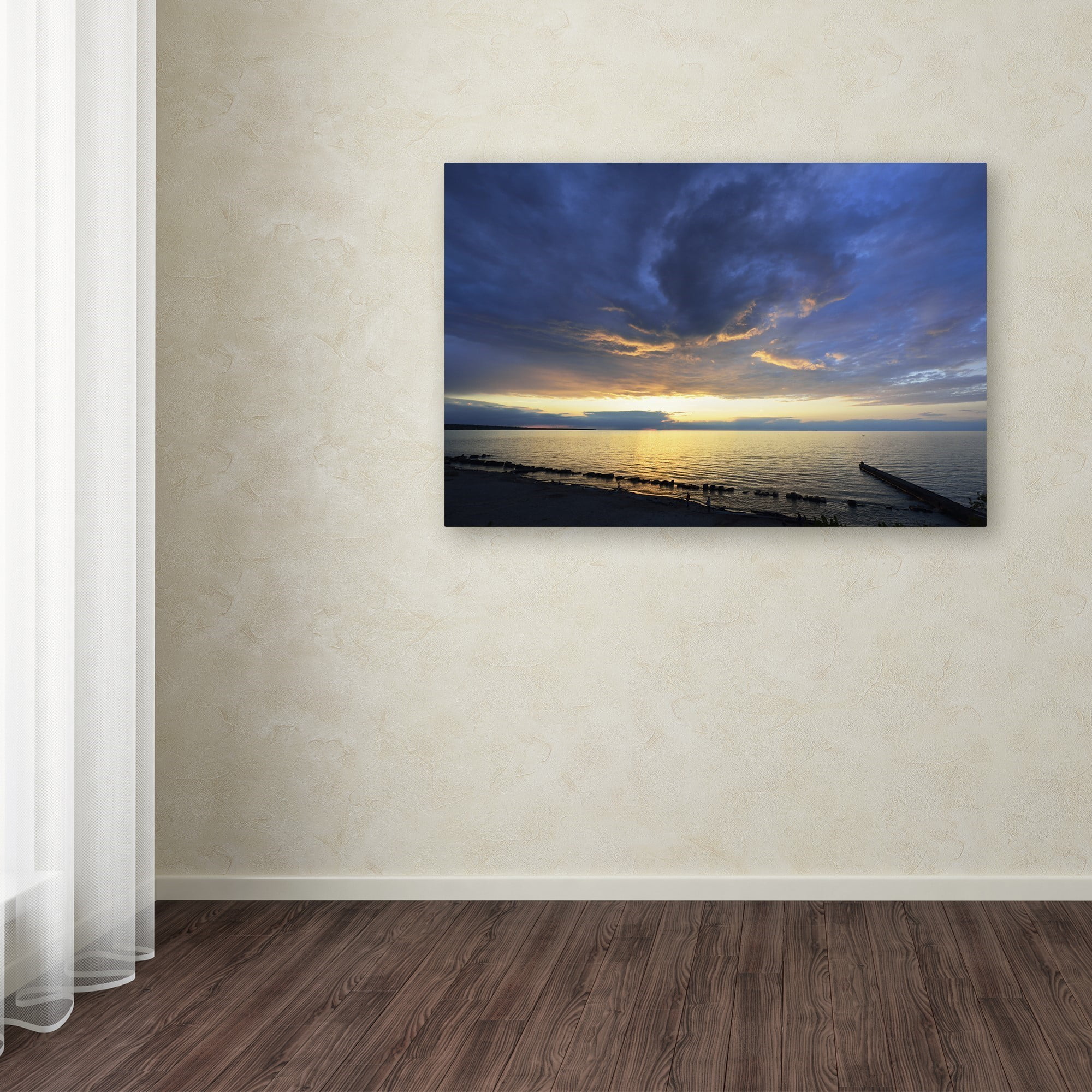 Trademark Fine Art "Sweeping North Coast Sunset" Canvas Art by Kurt Shaffer