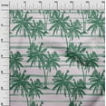 thumbnail image 3 of oneOone Polyester Spandex Rose Pink Fabric Tropical Plam Tree With Stripes Diy Clothing Quilting Fabric Print Fabric By Yard 56 Inch Wide, 3 of 4