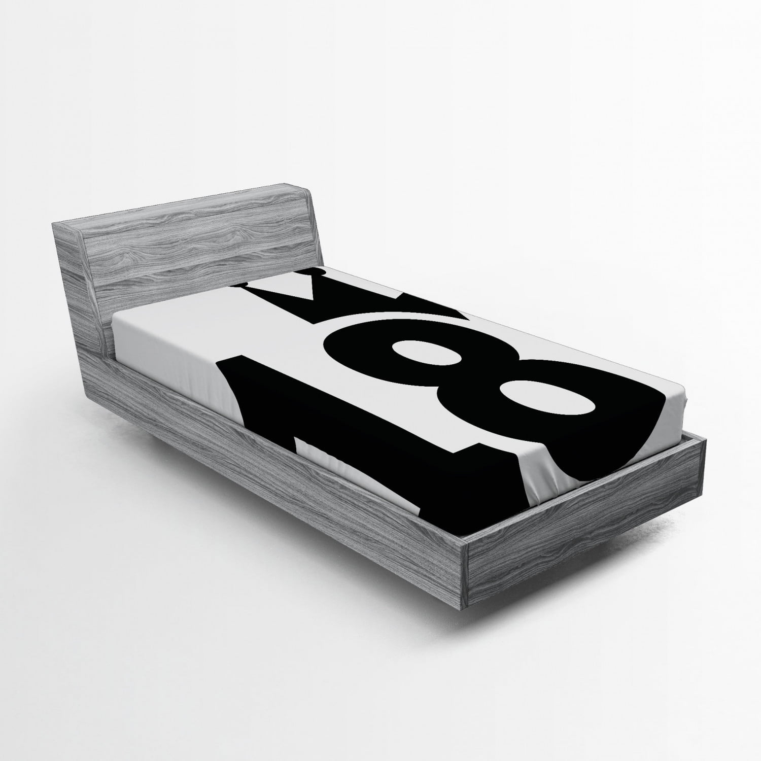 18th birthday fitted sheet cartoon soccer jersey seem bold 18 number