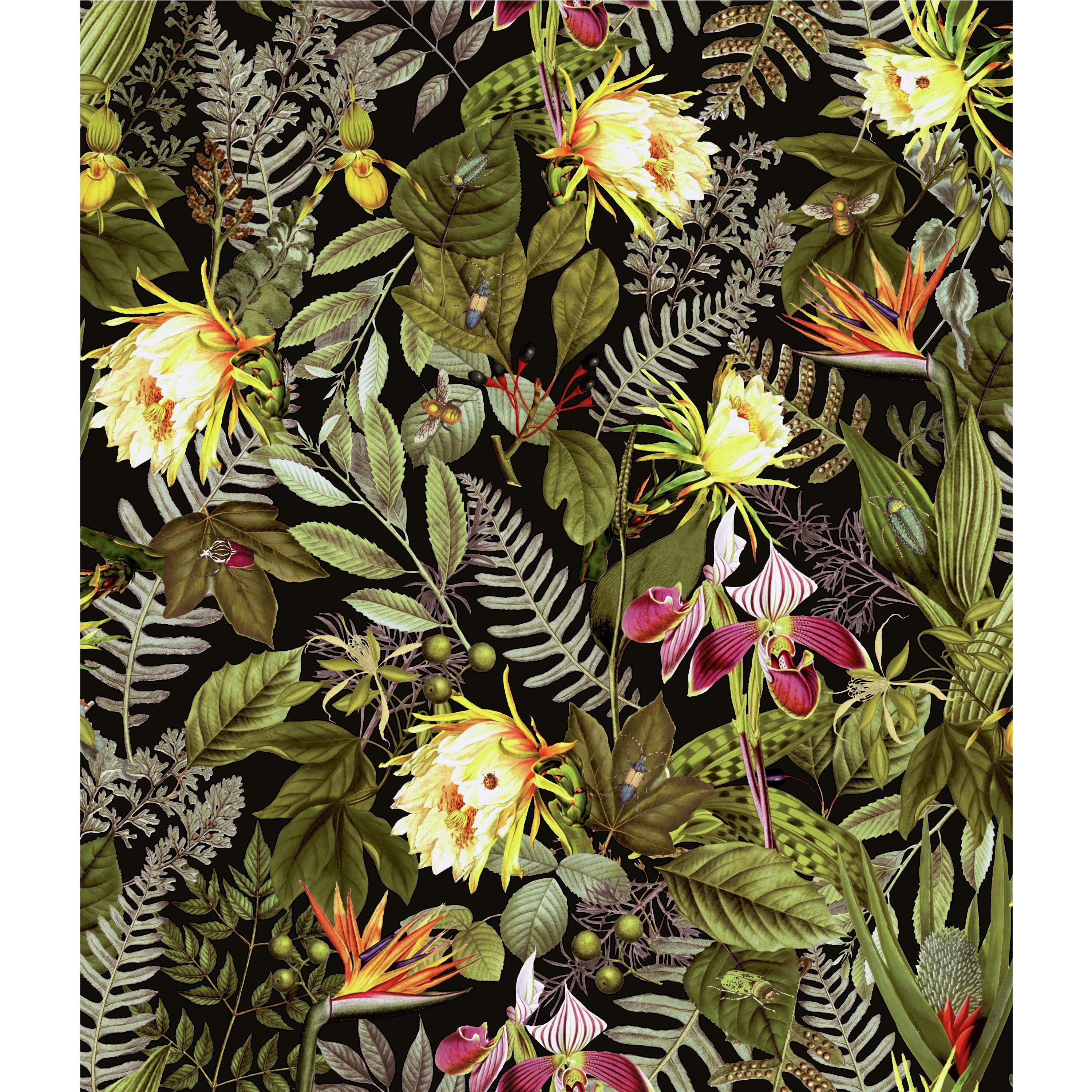 Roommates Black Tropical Flowers Peel and Stick Wallpaper - Walmart.com