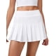 thumbnail image 1 of Falda CRZ YOGA Plisada de Cintura Alta para Tenis y Golf Blanca XX-S, 1 of 6