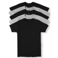 thumbnail image 2 of Men's ComfortSoft Tagless Black and Grey Crew T-Shirts, 5 Pack, 2 of 5