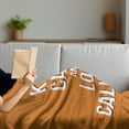 thumbnail image 3 of Keep Calm Soft Flannel Fleece Blanket, Love California Words with Map on Orange Backdrop Tourism Theme American State, Cozy Plush for Indoor and Outdoor Use, 50" x 70", Orange White, by Ambesonne, 3 of 5