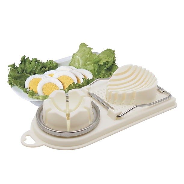 leyfeng Rebanador de huevos 2 en 1 Cocina multifunción Cortador de huevos Cortador de secciones Molde Flor Bordes Gadgets Inoxidable